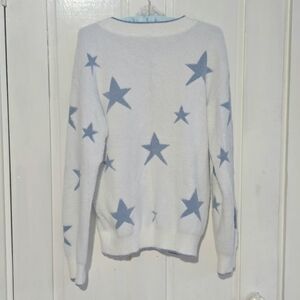 Nanette Lepore Soft Cozy Star Swester with Pearl Trim Size M